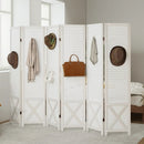 6-Panel Pegboard Room Divider 67 Inches Tall Foldable Privacy Screen by LJGDeals
