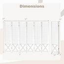 6-Panel Pegboard Room Divider 67 Inches Tall Foldable Privacy Screen by DirectDeals