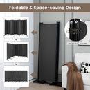 6 Panel 5.7 Feet Tall Rolling Room Divider on Wheels by LJGDeals