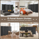 6 Panel 5.7 Feet Tall Rolling Room Divider on Wheels by LJGDeals