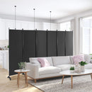 6 Panel 5.7 Feet Tall Rolling Room Divider on Wheels by LJGDeals
