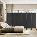 6 Panel 5.7 Feet Tall Rolling Room Divider on Wheels by LJGDeals
