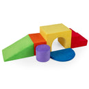 Foam Climbing Blocks Set with Slide and Tunnel - 6 Pieces