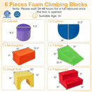 Foam Climbing Blocks Set with Slide and Tunnel - 6 Pieces by LJGDeals