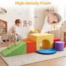 Foam Climbing Blocks Set with Slide and Tunnel - 6 Pieces