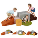Foam Climbing Blocks Set with Slide and Tunnel - 6 Pieces by LJGDeals