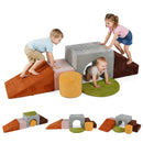 Foam Climbing Blocks Set with Slide and Tunnel - 6 Pieces
