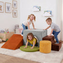 Foam Climbing Blocks Set with Slide and Tunnel - 6 Pieces by LJGDeals