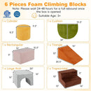 Foam Climbing Blocks Set with Slide and Tunnel - 6 Pieces by LJGDeals
