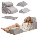 6 Pieces Orthopedic Bed Wedge Pillow Set for Back Neck Leg-Gray by LJGDeals
