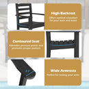 6 Pieces Patio Dining Bench Set Outdoor HDPE Weather Resistant Table and Chairs Set by LJGDeals
