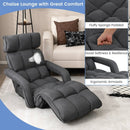 6-Position Adjustable Floor Chair with Adjustable Armrests and Footrest by LJGDeals