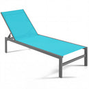 6-Position Chaise Lounge Chairs with Rustproof Aluminium Frame-Brown by DirectDeals
