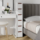 3/4/5/6-Drawer Rolling Organizer Unit Narrow Storage Cabinet with Built-In Wheels for Small Space-6-Drawer by LJGDeals