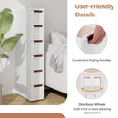 3/4/5/6-Drawer Rolling Organizer Unit Narrow Storage Cabinet with Built-In Wheels for Small Space-6-Drawer by LJGDeals