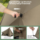 6-Sided Pop-up Family Tent with Rainfly Skylight 3 Doors 3 Windows-Green by LJGDeals