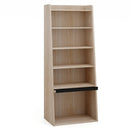 6-Tier Bookcase Freestanding Ladder Bookshelf with 2 Adjustable Shelves and Flip Up Door by DirectDeals