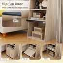 6-Tier Bookcase Freestanding Ladder Bookshelf with 2 Adjustable Shelves and Flip Up Door by DirectDeals