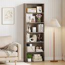 6-Tier Bookcase with 6 Open Shelves and Anti-Toppling Kits-White by DirectDeals