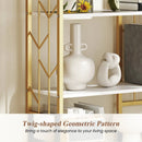6-Tier Bookshelf Modern Geometric Bookcase with Heavy-duty Metal Frame and Anti-tipping Kits by LJGDeals