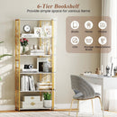 6-Tier Bookshelf Modern Geometric Bookcase with Heavy-duty Metal Frame and Anti-tipping Kits by LJGDeals