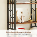 6-Tier Bookshelf Modern Geometric Bookcase with Heavy-duty Metal Frame and Anti-tipping Kits by LJGDeals