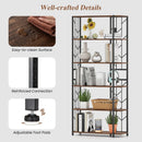 6-Tier Bookshelf Modern Geometric Bookcase with Heavy-duty Metal Frame and Anti-tipping Kits by LJGDeals