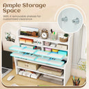 6-Tier Compact Storage Rack with Removable Shelves - White by LJGDeals