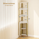 6-Tier Corner Shelf 67 Inches Tall Corner Bookshelf with Cabinet Industrial Bookcase