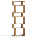 6-Tier Geometric Bookshelf with 2 Anti-Tipping Kits for Home Office by LJGDeals