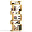 6-Tier Geometric Bookshelf with 2 Anti-Tipping Kits for Home Office by LJGDeals