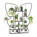 6-Tier Metal Plant Stand Ladder Display Rack with Hanging Hooks-Black by LJGDeals