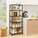 6-Tier Metal Storage Shelving Unit with V-Shaped Wire Rack and 900 LBS Capacity-Black by LJGDeals
