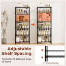 6-Tier Metal Storage Shelving Unit with V-Shaped Wire Rack and 900 LBS Capacity-Black by LJGDeals