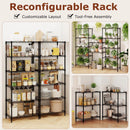 6-Tier Metal Storage Shelving Unit with V-Shaped Wire Rack and 900 LBS Capacity-Black by LJGDeals