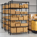 6-Tier Metal Storage Shelving Unit with V-Shaped Wire Rack for Home Garage-Black by LJGDeals