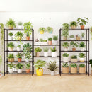 6-Tier Metal Storage Shelving Unit Set of 2 Adjustable Utility Shelf with V-Shaped Wire Rack-Black