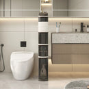 5-Tier Narrow Bathroom Storage Cabinet with Drawers and Tissue Box by LJGDeals