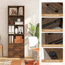 6-Tier Tall Bookshelf with Drawers - Rustic Brown by LJGDeals
