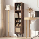 6-Tier Tall Narrow Bookcase 54 Inches Slim Storage Cabinet by LJGDeals
