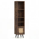 6-Tier Tall Narrow Bookcase 54 Inches Slim Storage Cabinet