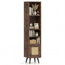 6-Tier Tall Narrow Bookcase 54 Inches Slim Storage Cabinet by LJGDeals