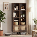 6-Tier Tall Narrow Bookcase 54 Inches Slim Storage Cabinet by LJGDeals