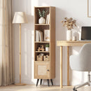 6-Tier Tall Narrow Bookcase 54 Inches Slim Storage Cabinet by LJGDeals
