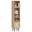 6-Tier Tall Narrow Bookcase 54 Inches Slim Storage Cabinet by LJGDeals