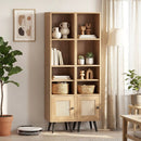 6-Tier Tall Narrow Bookcase 54 Inches Slim Storage Cabinet by LJGDeals