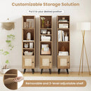 6-Tier Tall Narrow Bookcase 54 Inches Slim Storage Cabinet by LJGDeals