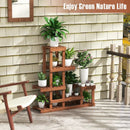 6 Tier Wood Plant Stand with High Low Structure by LJGDeals