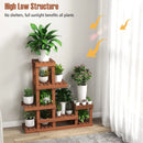 6 Tier Wood Plant Stand with High Low Structure by LJGDeals