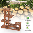 6 Tier Wood Plant Stand with High Low Structure by LJGDeals